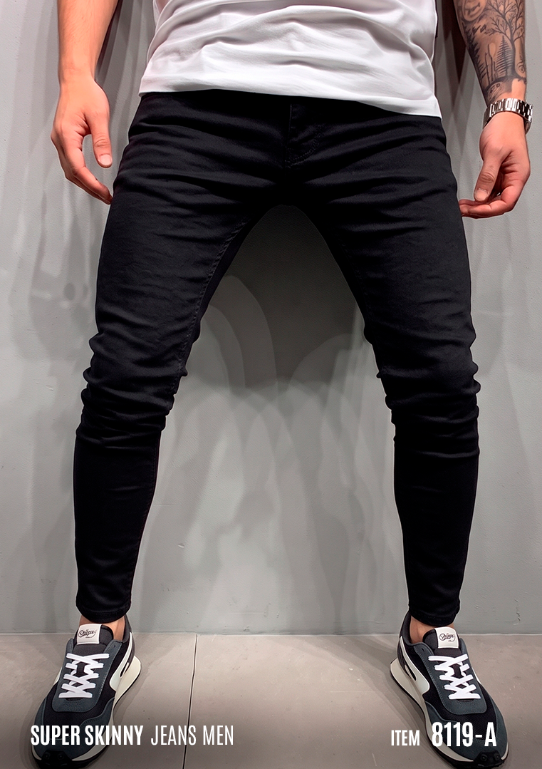 JEANS MEN NEGRO - Super Skinny