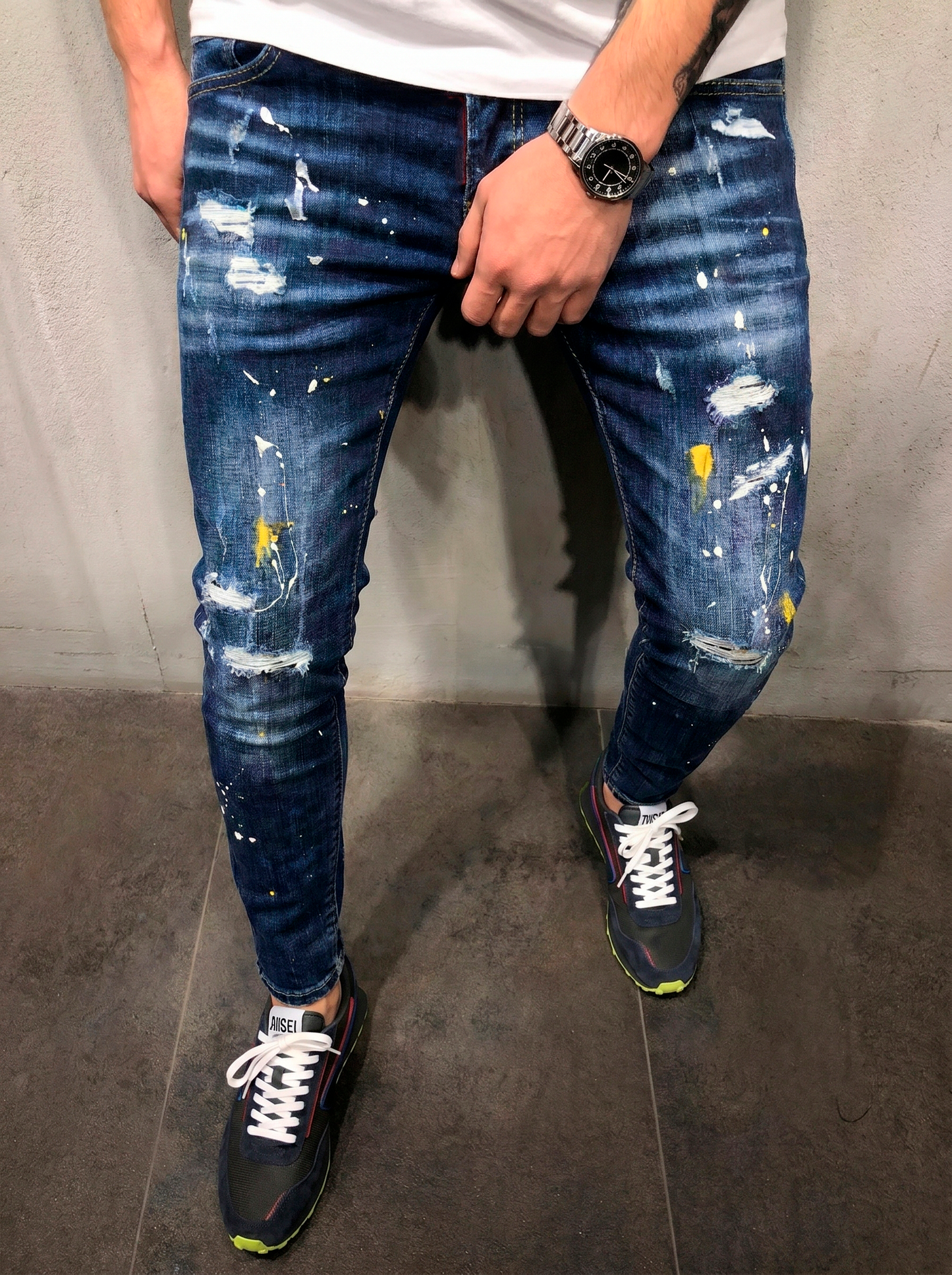 JEANS MEN - PAINT Super Skinny