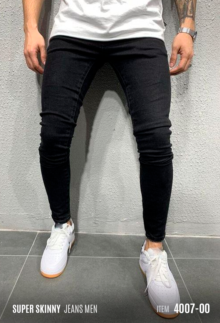 JEANS MEN BLACK - Super Skinny