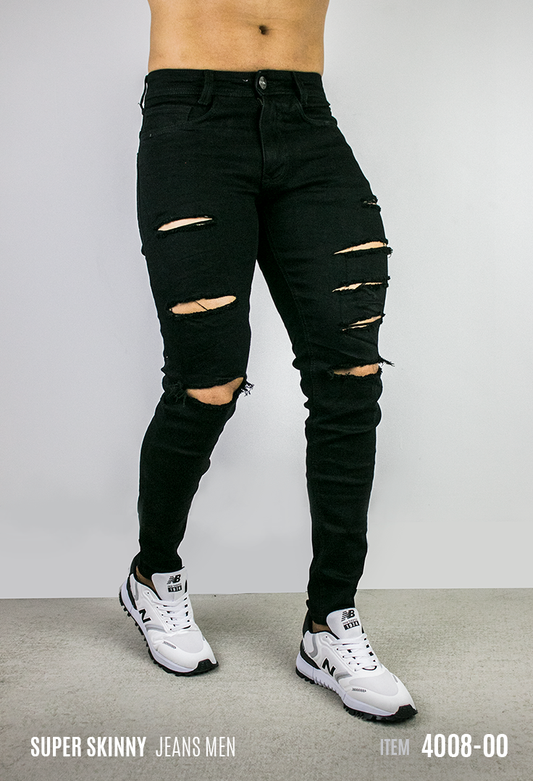 JEANS MEN BLACK - Super Skinny