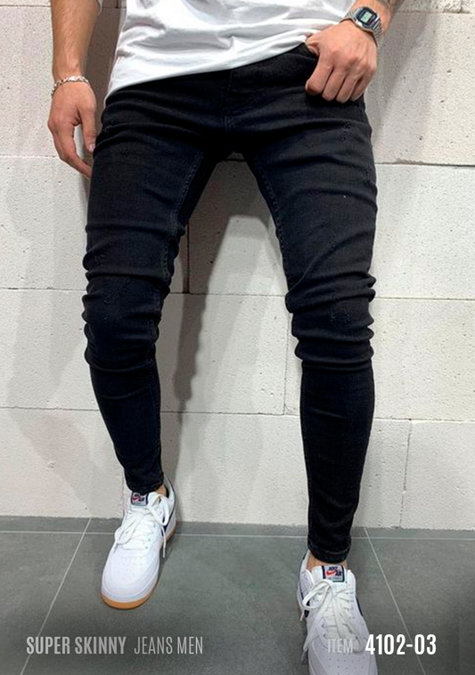 JEANS MEN BLACK - Super Skinny