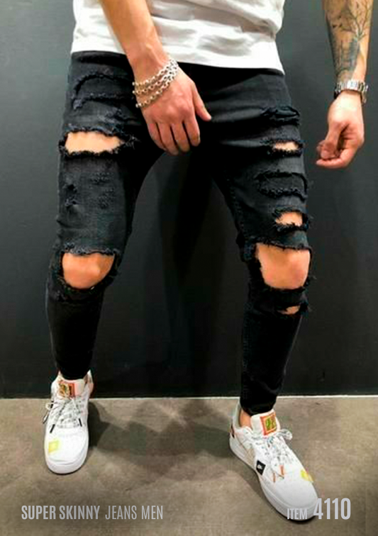 JEANS MEN NEGRO - Super Skinny